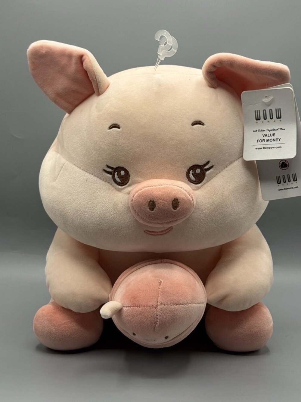 Woow Cute Pig Plush Kawaii Milk Tea Boba Soft 11" New With Tags PLEASE READ!